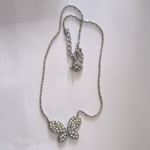 Elegant Silver Butterfly Necklace